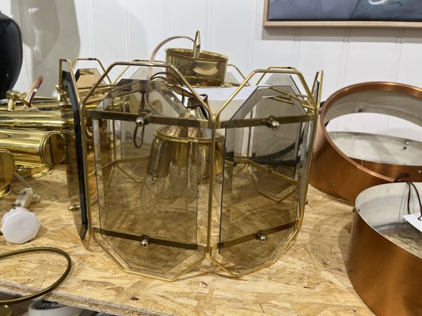 Hovedbilde Taklampe Messing